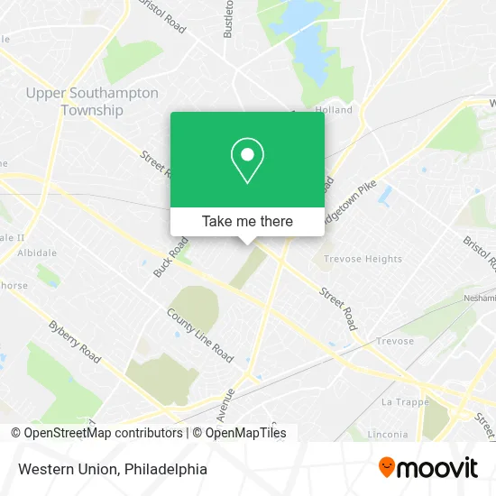 Western Union map