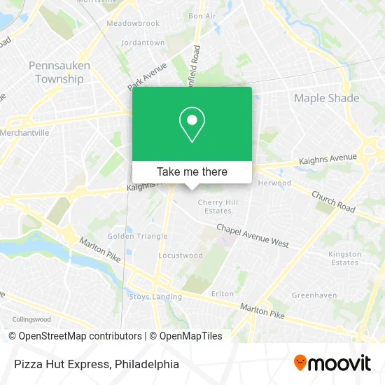 Pizza Hut Express map