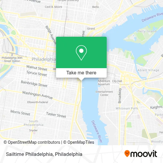 Sailtime Philadelphia map