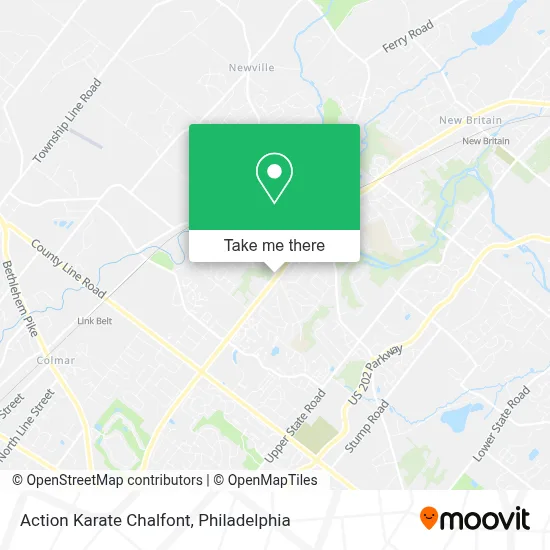 Action Karate Chalfont map