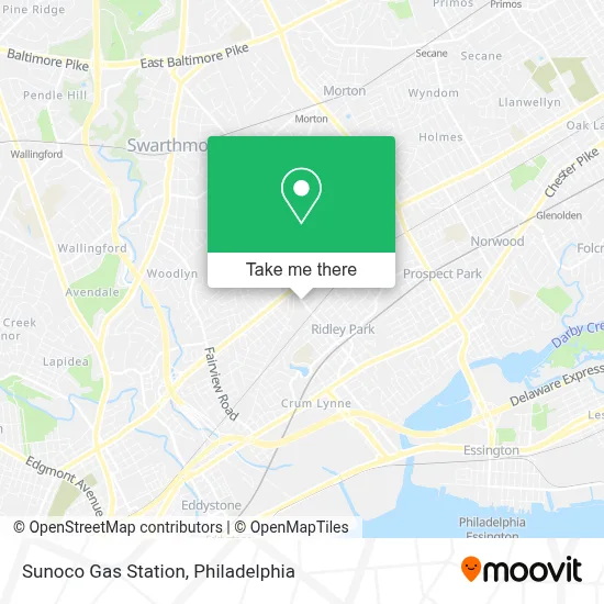 Sunoco Gas Station map