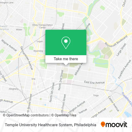 Temple University Healthcare System map
