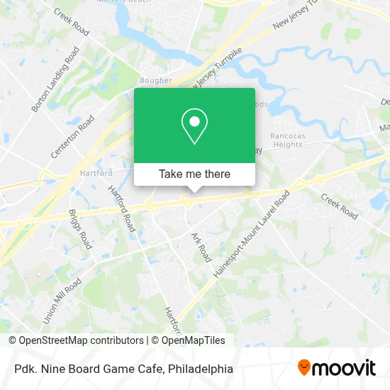 Pdk. Nine Board Game Cafe map