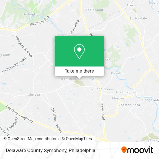 Delaware County Symphony map