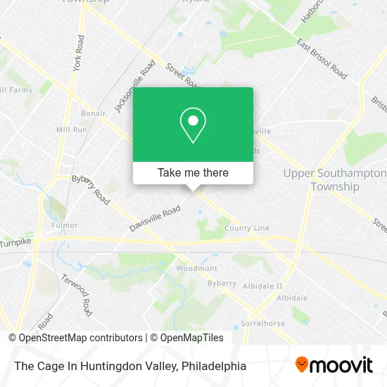 The Cage In Huntingdon Valley map