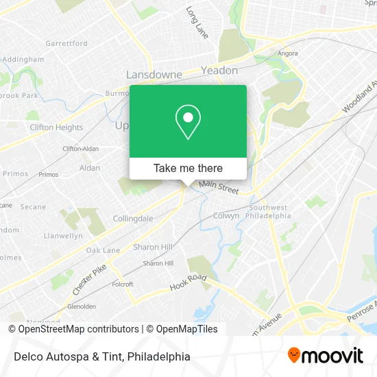 Delco Autospa & Tint map