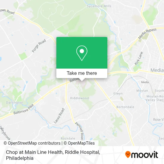 Chop at Main Line Health, Riddle Hospital map