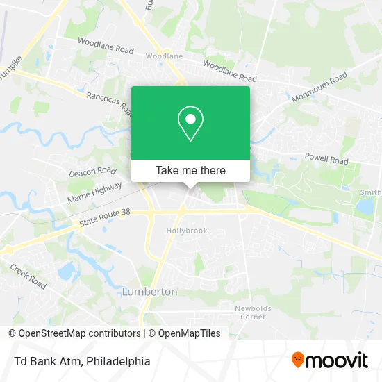 Td Bank Atm map