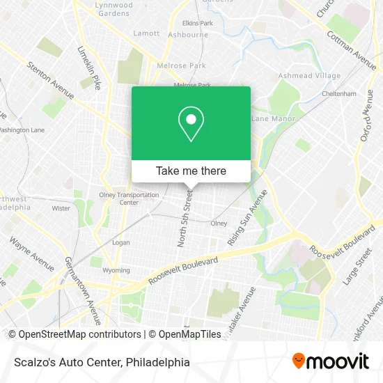 Scalzo's Auto Center map