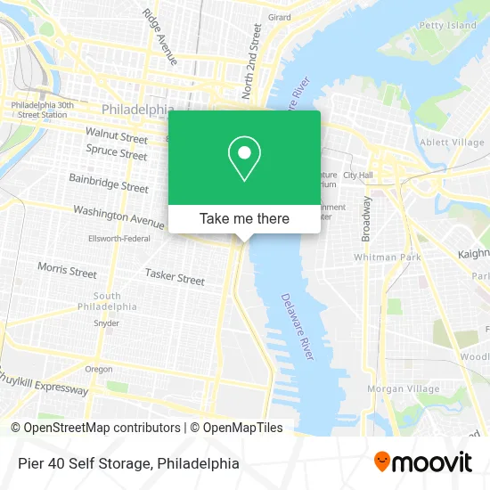 Pier 40 Self Storage map