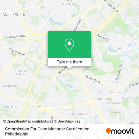 Commission For Case Manager Certification map