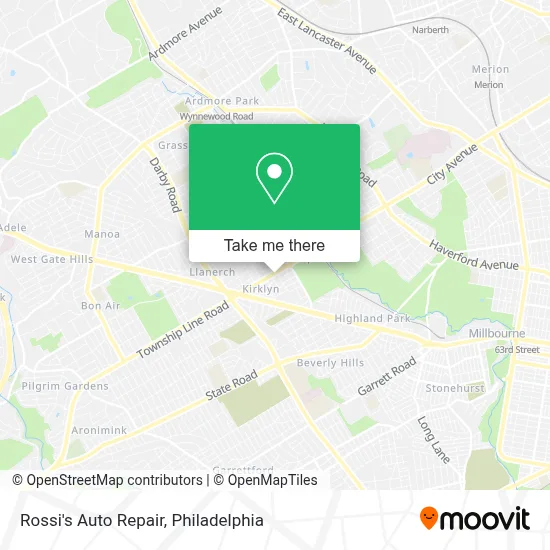 Rossi's Auto Repair map