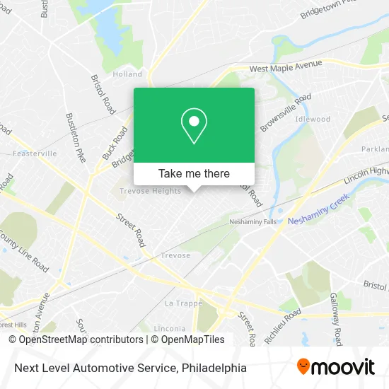 Next Level Automotive Service map