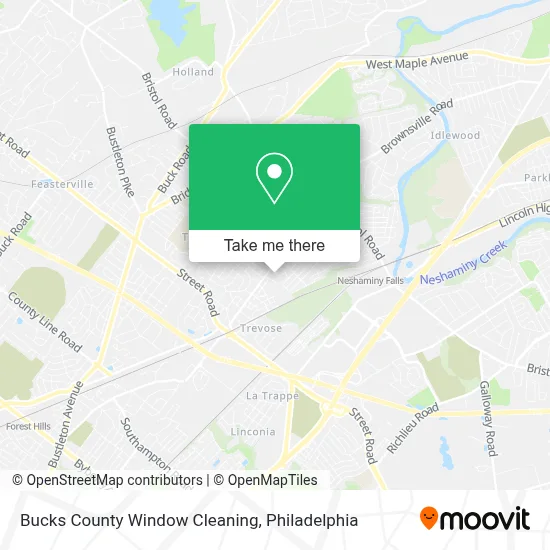 Bucks County Window Cleaning map