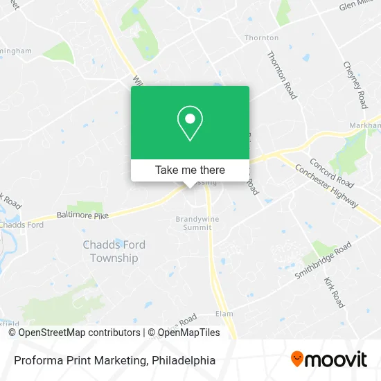 Proforma Print Marketing map