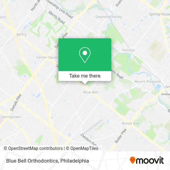 Blue Bell Orthodontics map