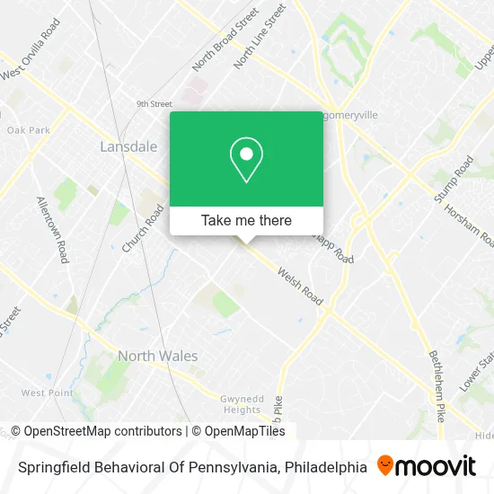 Springfield Behavioral Of Pennsylvania map