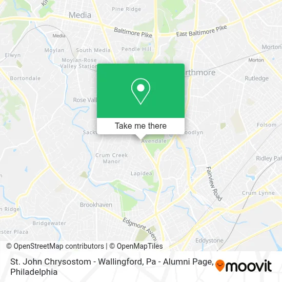 St. John Chrysostom - Wallingford, Pa - Alumni Page map