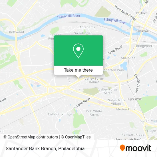 Santander Bank Branch map