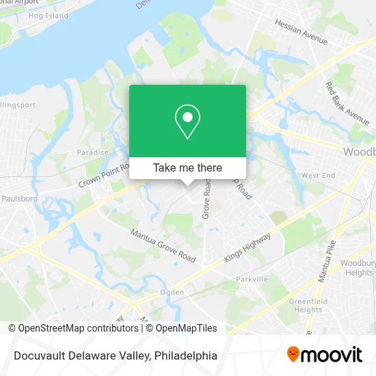 Docuvault Delaware Valley map