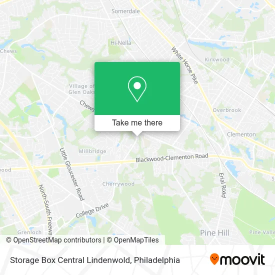 Storage Box Central Lindenwold map