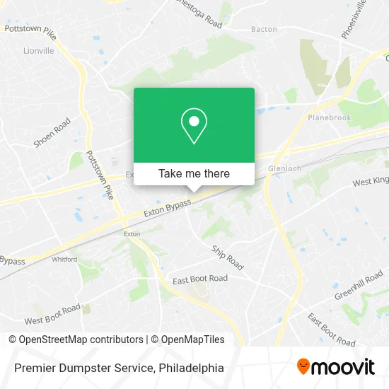 Premier Dumpster Service map