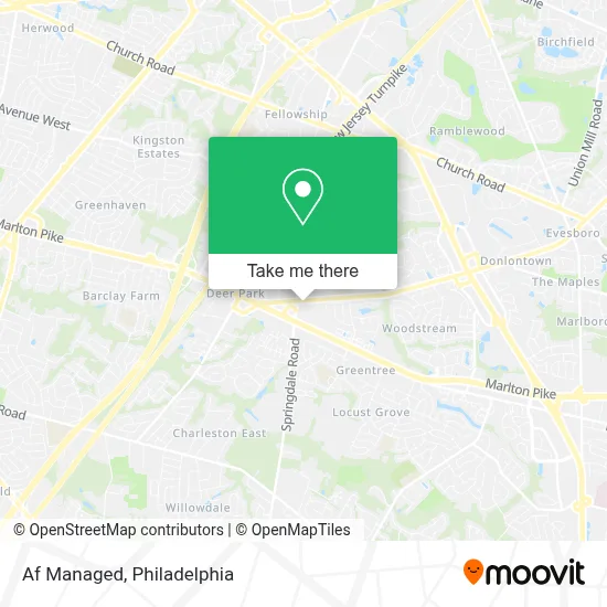 Af Managed map
