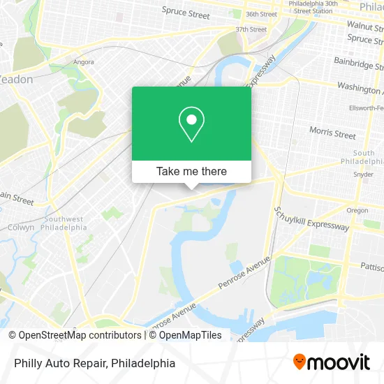 Philly Auto Repair map