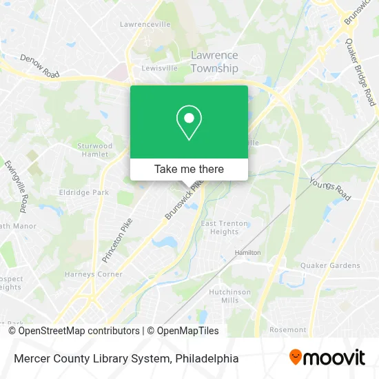 Mercer County Library System map