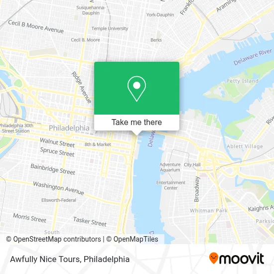 Awfully Nice Tours map