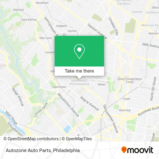 Autozone Auto Parts map