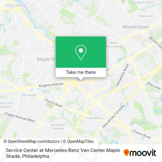 Service Center at Mercedes-Benz Van Center Maple Shade map