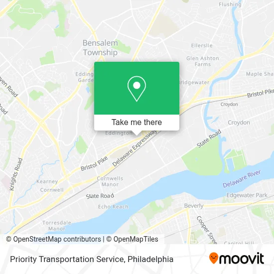 Priority Transportation Service map