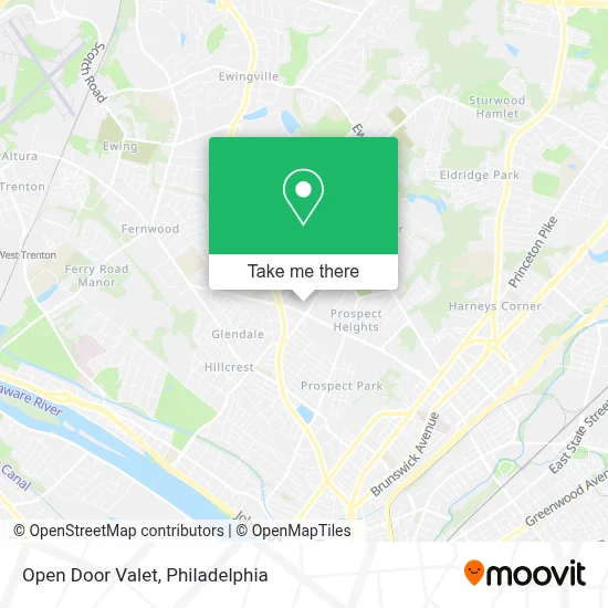 Open Door Valet map