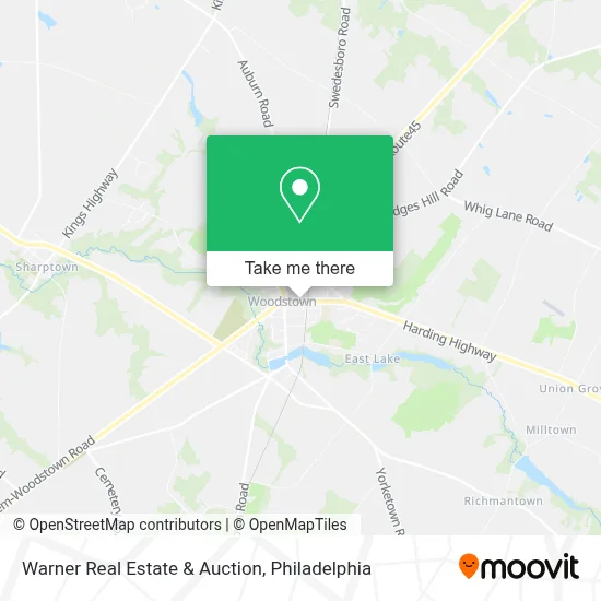 Warner Real Estate & Auction map