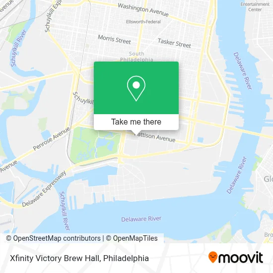 Xfinity Victory Brew Hall map