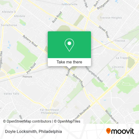 Doyle Locksmith map
