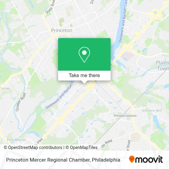 Princeton Mercer Regional Chamber map
