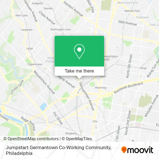 Jumpstart Germantown Co-Working Community map