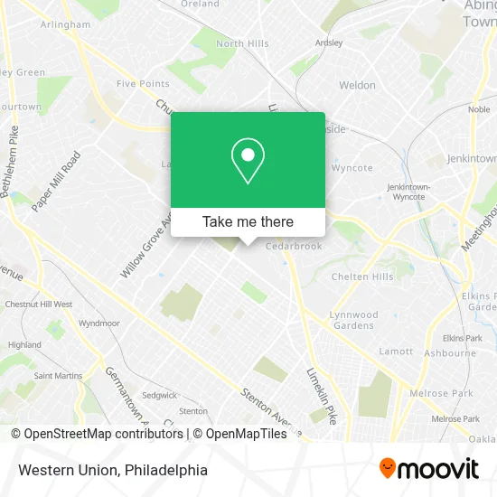 Western Union map