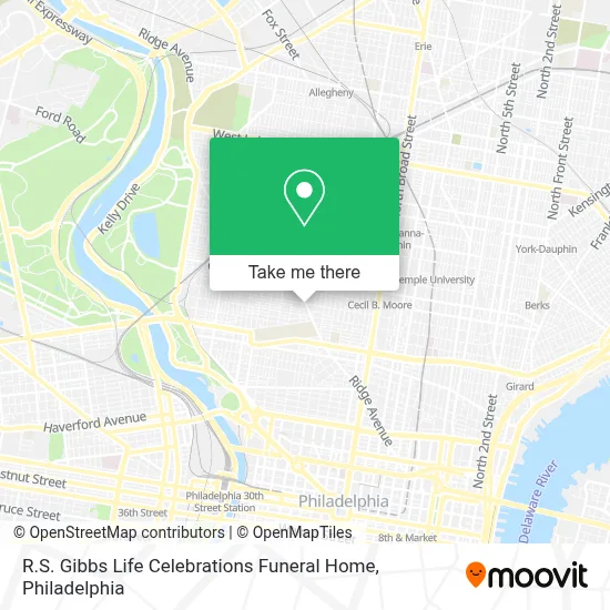 R.S. Gibbs Life Celebrations Funeral Home map