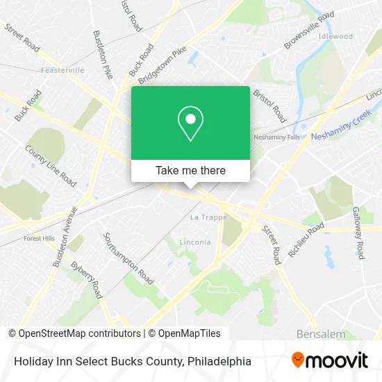 Holiday Inn Select Bucks County map