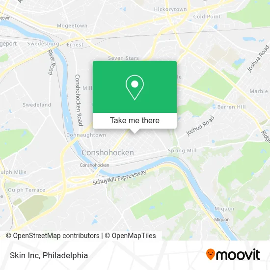 Skin Inc map