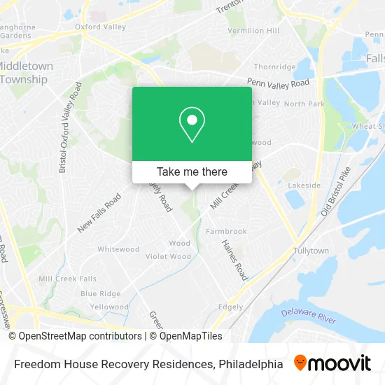 Freedom House Recovery Residences map
