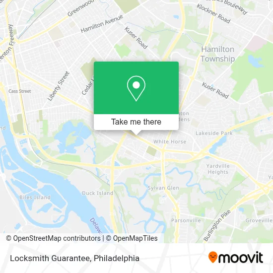 Locksmith Guarantee map