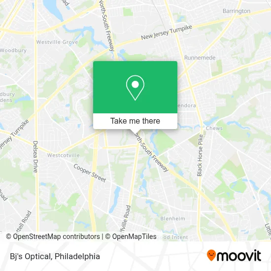 Bj's Optical map