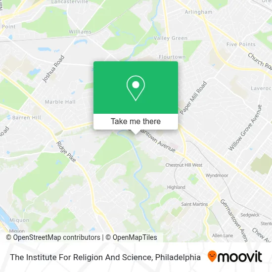 The Institute For Religion And Science map