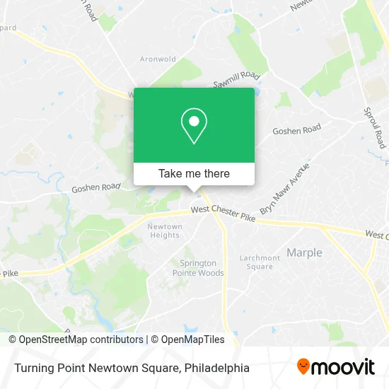 Turning Point Newtown Square map