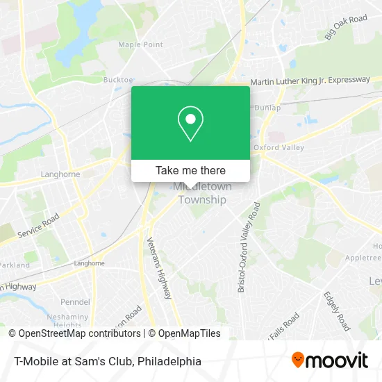 T-Mobile at Sam's Club map
