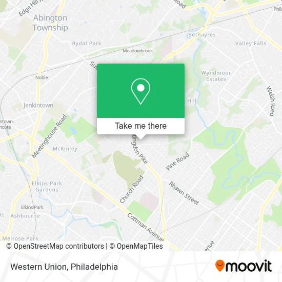 Western Union map